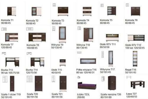 Łóżko T23 80/200 system T na Arena.pl