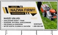 Reklamowy baner 130x80 cm - Profesjonalna pielęgnacja ogrodu