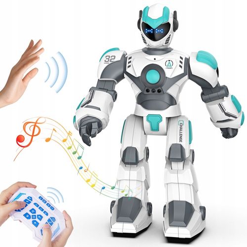 ROBOT DUŻY INTERAKTYWNY ZDALNIE GEST PROGRAMOWANY STEROWANIE GŁOSOWE LED na Arena.pl