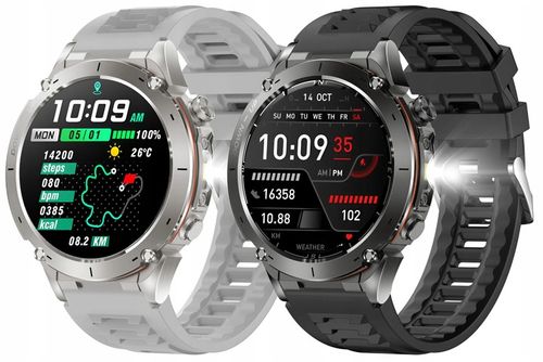 SMARTWATCH MĘSKI ZEGAREK GPS 730 MAH KOMPAS ROZMOWY LATARKA AMOLED PL na Arena.pl