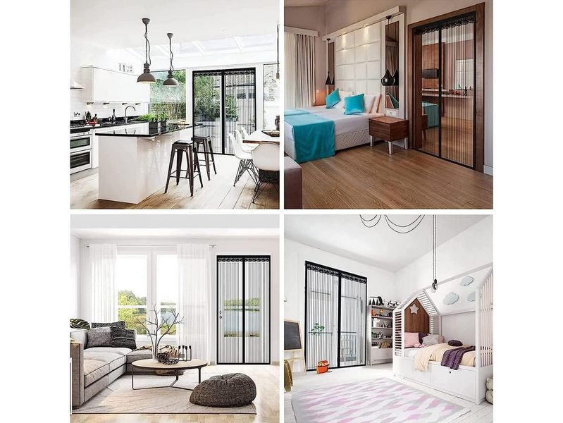 Moskitiera magnetyczna drzwiowa siatka na drzwi magnes 210x100 zdjęcie 7