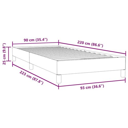 Łóżko typu Box Spring bez materaca Ciemnoniebieskie 90x220 cm na Arena.pl