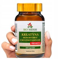 Kreatyna monohydrat z multiwitaminami siła sport masa mięśniowa 100