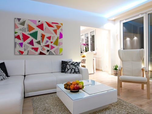 32101 Obraz na płótnie TRÓJKĄTY KOLOROWY na Arena.pl