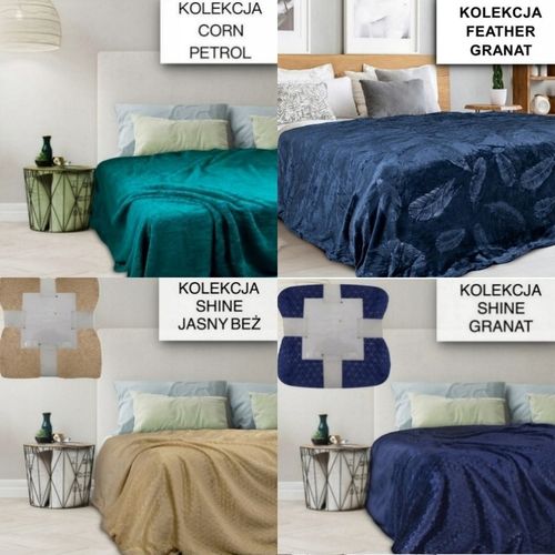 GRUBY KOC WYTŁACZANY NARZUTA NA ŁÓŻKO KANAPĘ 160x200 NA NAROŻNIK MIĘKKI na Arena.pl