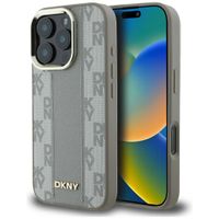 etui dkny checkered pattern magsafe do   iphone 16 pro max beżowy