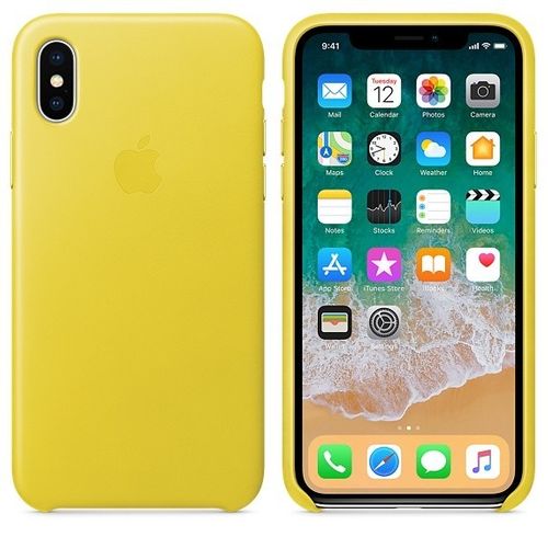 Apple iPhone X Leather Case - Spring Yellow na Arena.pl