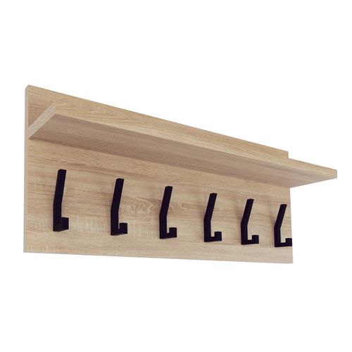 WIESZAK loft Alaska DĄB SONOMA z półką wiszący do przedpokoju na Arena.pl