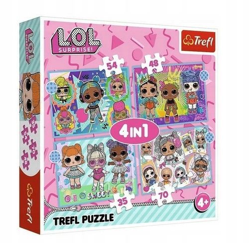 PUZZLE 4W1 LOL MGA POZNAJ LALECZKI 34613 na Arena.pl