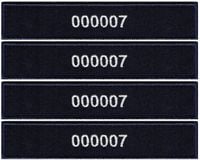 POLICJA NUMER SŁUŻBOWY NUMER IDENTYFIKACYJNY naszywka granatowa na rzep x4