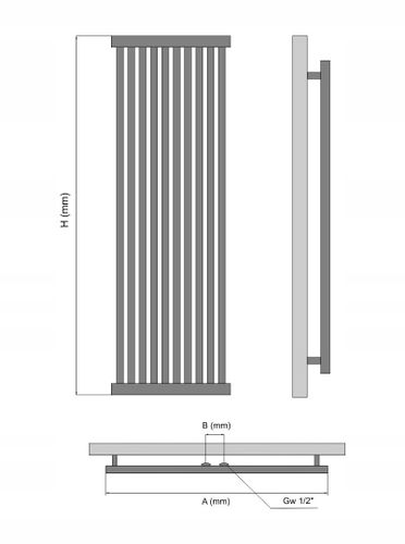 Grzejnik dekoracyjny RADIATOR 120x46 CZARNY STR na Arena.pl