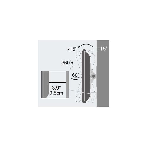 Uchwyt ścienny Techly 13"-30", 23kg regulowany na Arena.pl