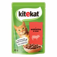 KITEKAT 85G SASZETKA WOŁOWINA W SOSIE MOKRY KOT
