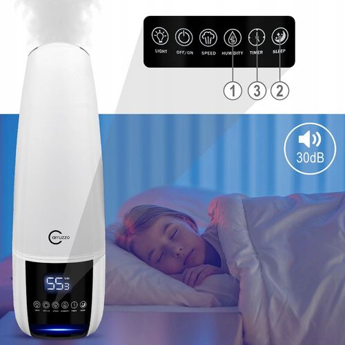 Nawilżacz powietrza DUŻY AUTOMATYCZNY AROMATERAPIA 4w1 3 OLEJKI FILTR PILOT na Arena.pl