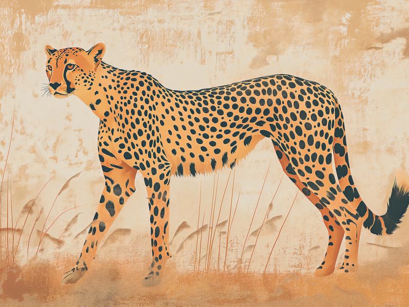 Plakat 100x75cm Gepard w Ruchu zdjęcie 1