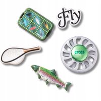 Crocs Przypinki Ozdoby Piny Charms Jibbitz Fly Fishing 5 Pack