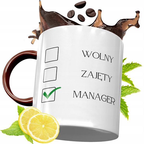 Kubek Bordowy Dla Managera Na Urodziny Prezent Z Nadrukiem Ze Zdjęciem zdjęcie 1