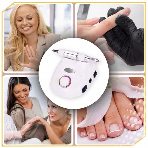 FREZARKA DO PAZNOKCI MANICURE PEDICURE PROFESJONALNA ZESTAW FREZÓW MOC 65W na Arena.pl