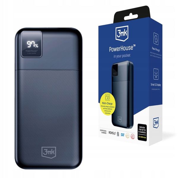 Powerbank 20000 mAh Multi-Charge USB-C & USB-A QC 3.0 - 3mk PowerHouse zdjęcie 1