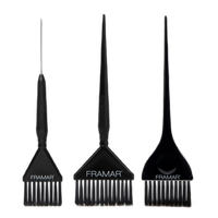 FRAMAR Zestaw pędzli do koloryzacji FAMILY PACK Czarne 3 sztuki - HB-FP-BLK