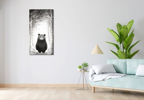 Obraz 50x100cm Ciekawski Miś na Arena.pl