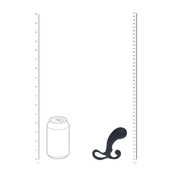 Bulb With Loop Silicone Prostate Massager - S - Black zdjęcie 6