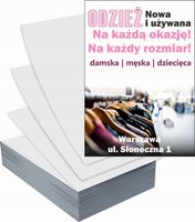 Ulotki A5 reklamowe firmowe 100 szt projekt w cenie ODZIEŻ UŻYWANA