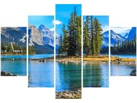 105CM 150CM ZEGAR 5 ELEM JEZIORO MALIGNE DRUK OBRAZ