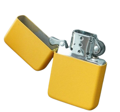 Żółta Zapalniczka Benzynowa w Jednolitym Kolorze Żółtym Gentelo zdjęcie 1