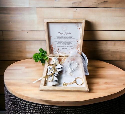 Pamiątka Komunii Świętej PREZENT Na Komunię Różaniec Brelok Pudełko na Arena.pl