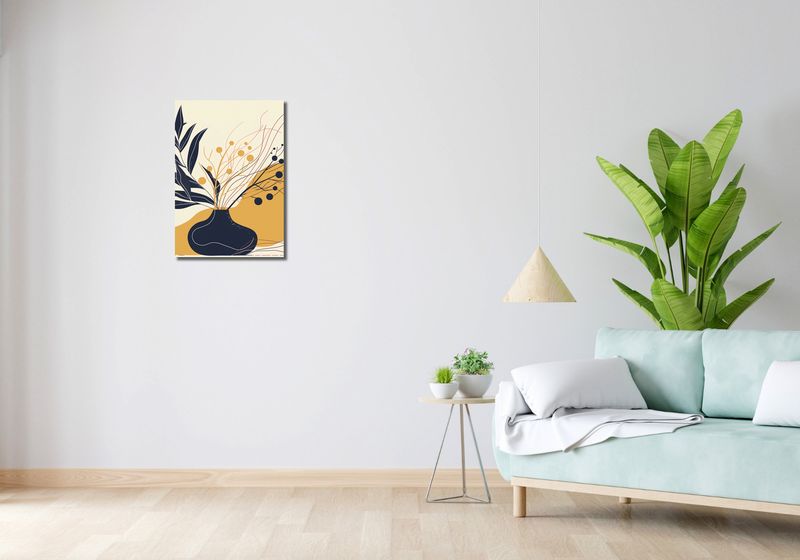 Obraz 40x60cm Spokój Ciemnych Liści zdjęcie 2