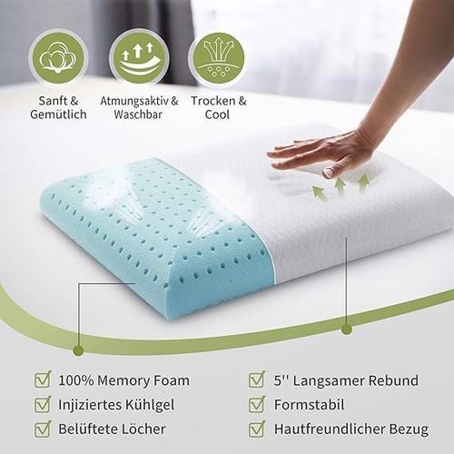 Poduszka z pianki memory 40 x 60 cm ergonomiczna na Arena.pl