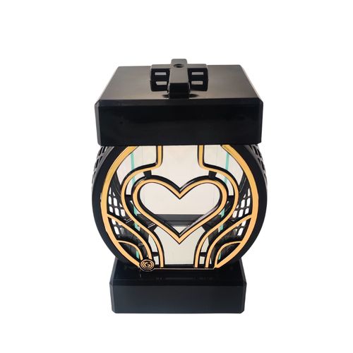 Znicz kapliczka GLAMUR Rattan Mały serce złoty na Arena.pl