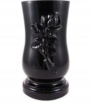 Wazon z różą nagrobny nagrobkowy na nagrobek z różą + WKŁAD, wazon z różą