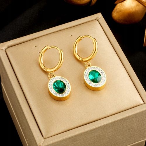 Pozłacane Kolczyki Złote Ze Stali Chirurgicznej na Arena.pl