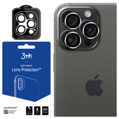 apple iphone 15 pro - 3mk lens protection pro silver