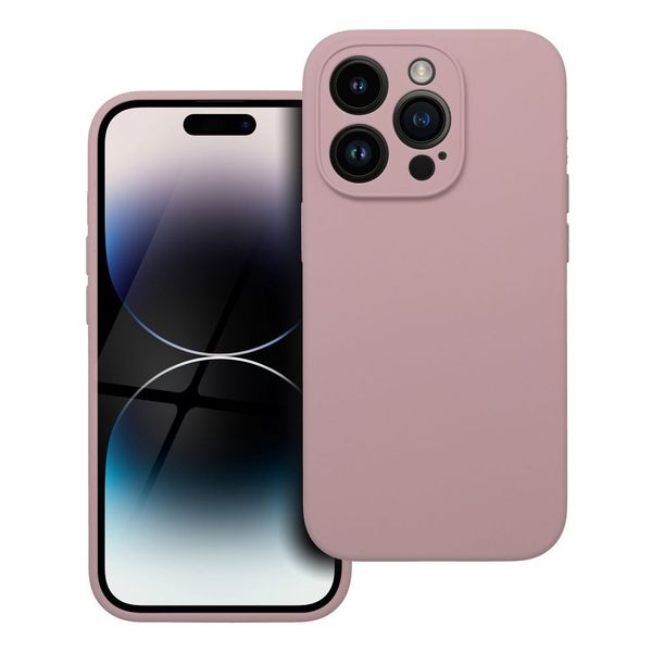 Futerał SILICONE 2mm do IPHONE 14 Pro pudrowy róż zdjęcie 1