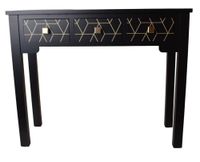 Konsola z trzema szufladami czarna