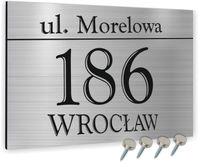 Tabliczka adresowa numer domu NAZWA ULICY 40x30 cm