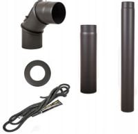 Rura dymowa czarna fi130 długość 0,5m DARCO