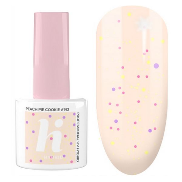 HI HYBRID Lakier hybrydowy #143 Peach Pie Cookie 5ml zdjęcie 1