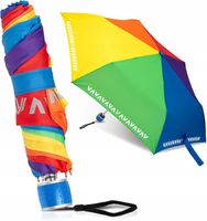 PARASOL DZIECIĘCY LEKKI TĘCZOWY ODPORNY NA WIATR ODBLASKOWY BEZPIECZNY