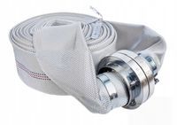 WĄŻ STRAŻACKI DO SZAMBA BRUDNEJ WODY 2" 20M MOCNY PARCIANY + SZYBKOZŁĄCZKI