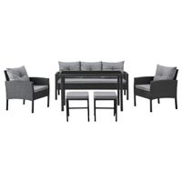 ZESTAW MEBLI OGRODOWYCH JADALNIANYCH COZY DLA 7 OSÓB