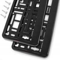 RAMKI RAMKA POD TABLICE REJESTRACYJNA ATEST ZESTAW CZARNA