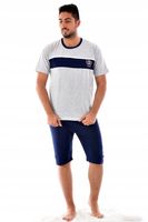 Wygodna męska piżama z krótkim rękawem na lato M