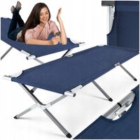 Łóżko Turystyczne Składane Polowe Premium MAX 120kg Mocna Rama 190x62cm
