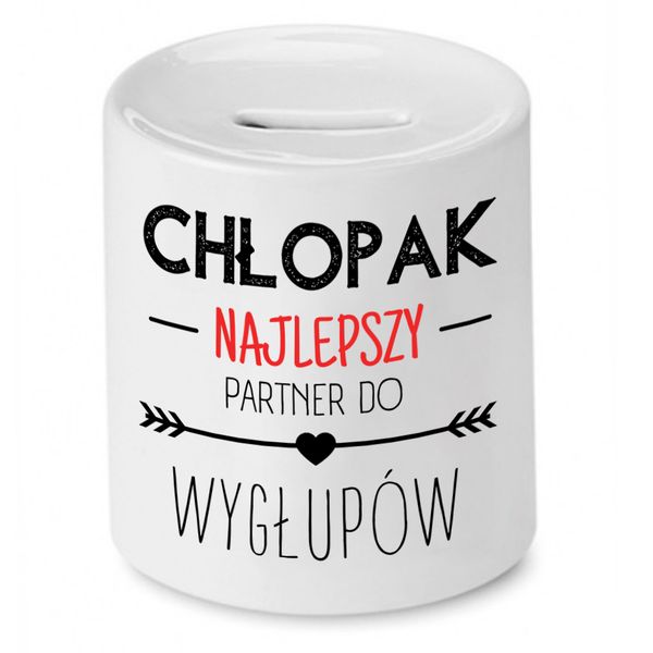 Skarbonka Dla Chłopaka Partner Do Wygłupów Z Nadrukiem Ze Zdjęciem zdjęcie 1