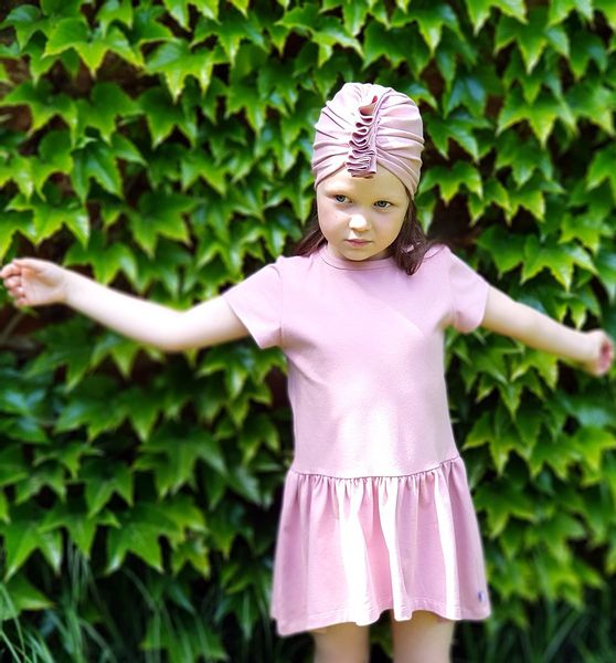 Turban brudny róż 50 zdjęcie 3