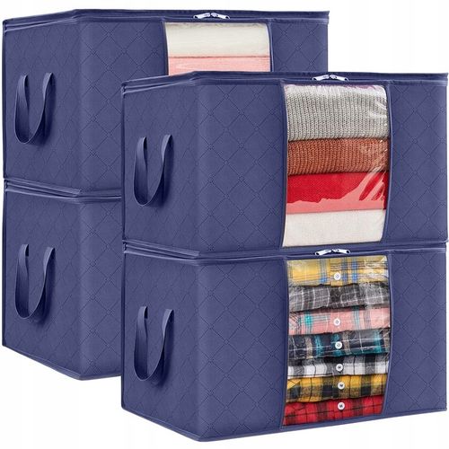 4x ORGANIZER POKROWIEC TORBY DO PRZECHOWYWANIA UBRAŃ POŚCIELI PREMIUM na Arena.pl